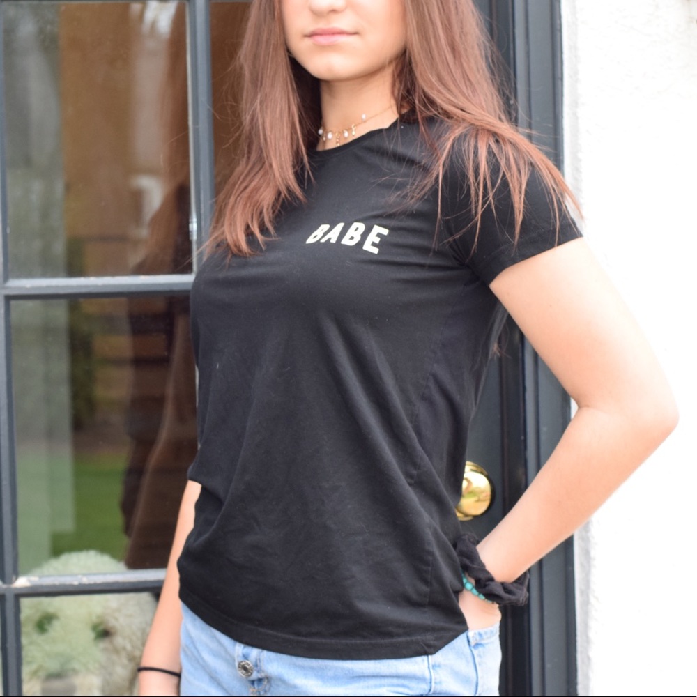 Polyester BABE shirt short sleeve